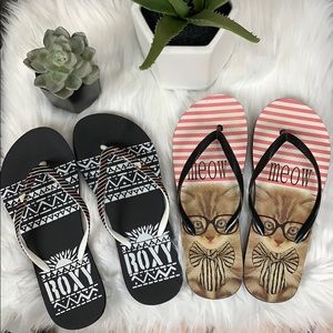 Bundle of 2 pairs of flip flops